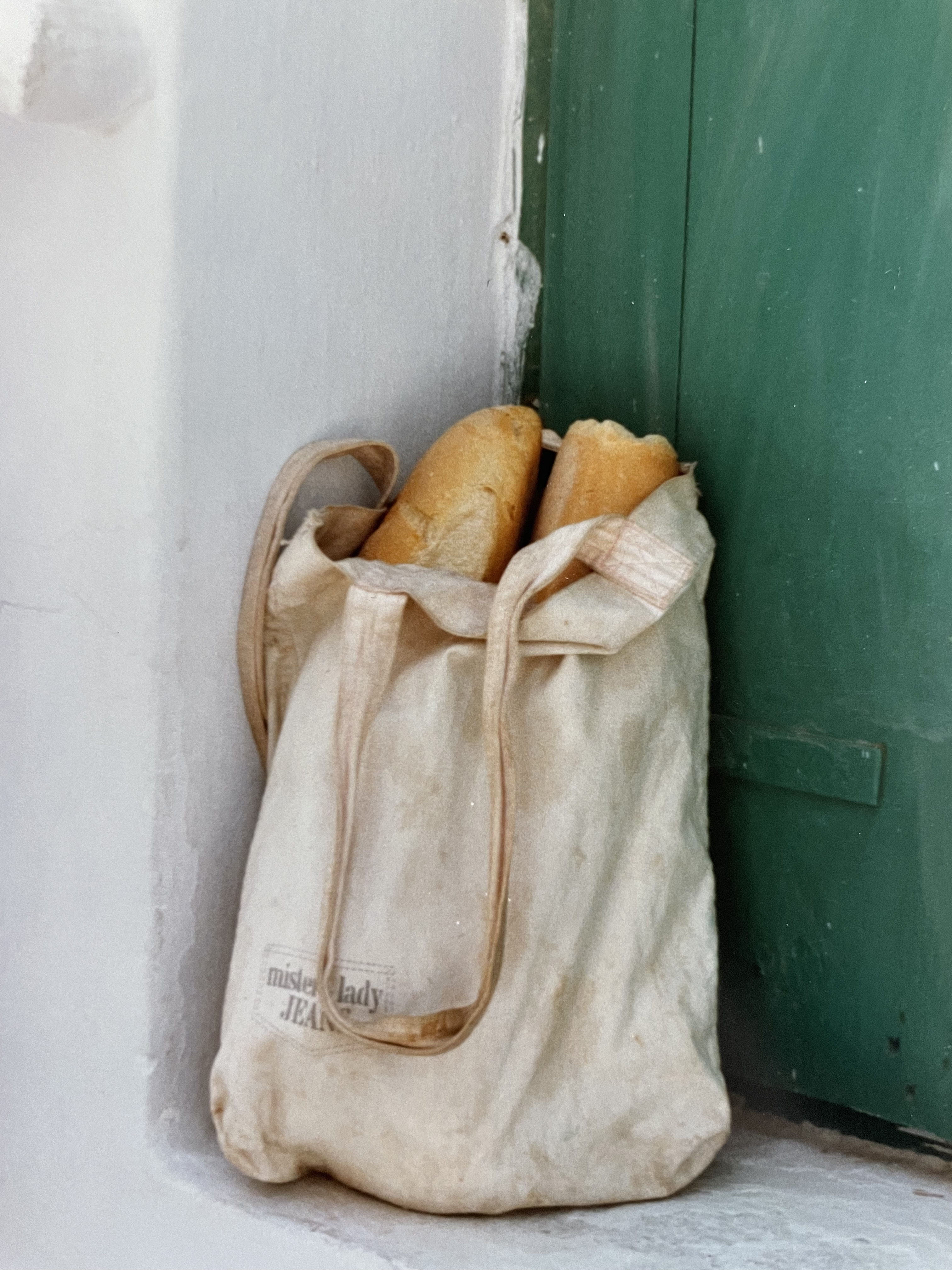 An image of fresh baked bread from the Langatha Bakery. Lankada, Langada, Amorgos